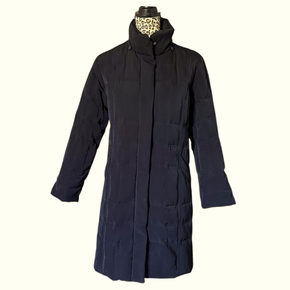 Gallery Petite Down Filled Quilted Women’s Long puffer Coat Size SP